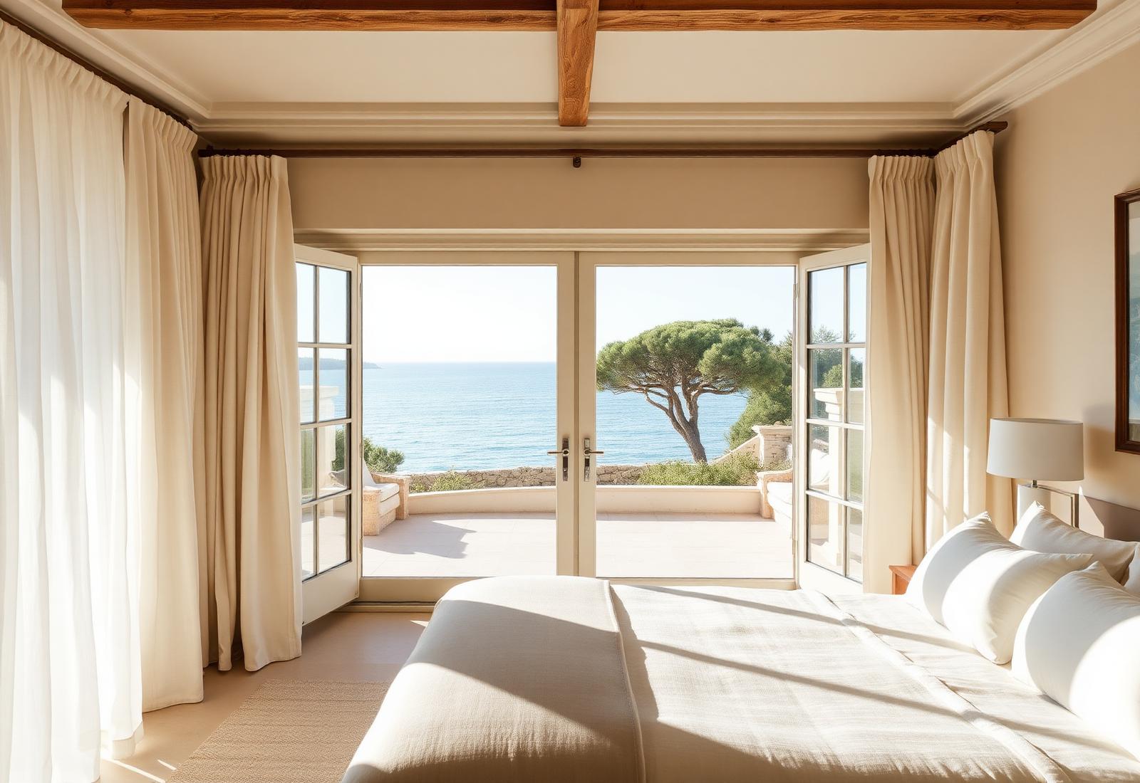 Elegant Provençal villa bedroom