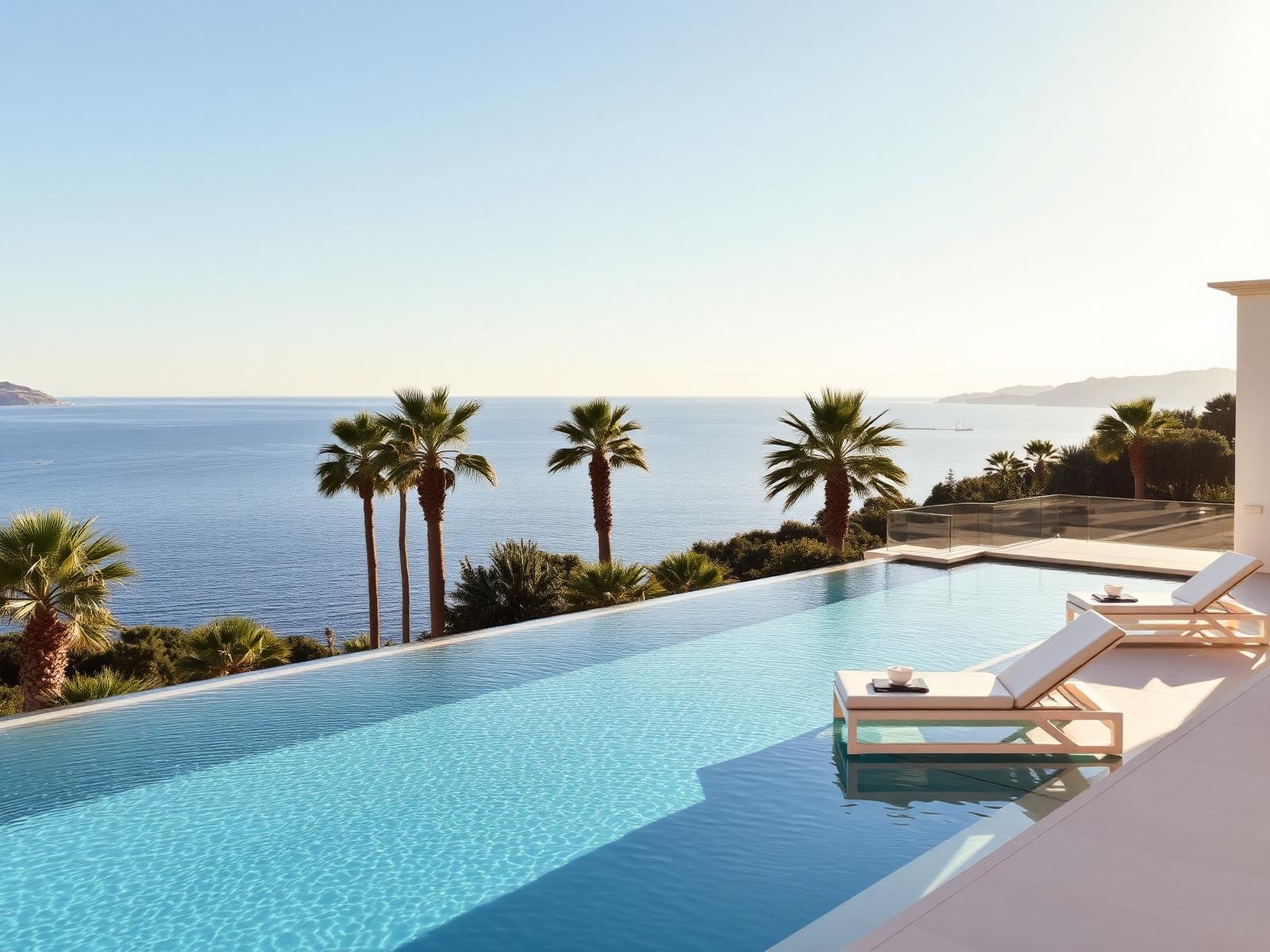 Infinity pool over the Mediterranean
